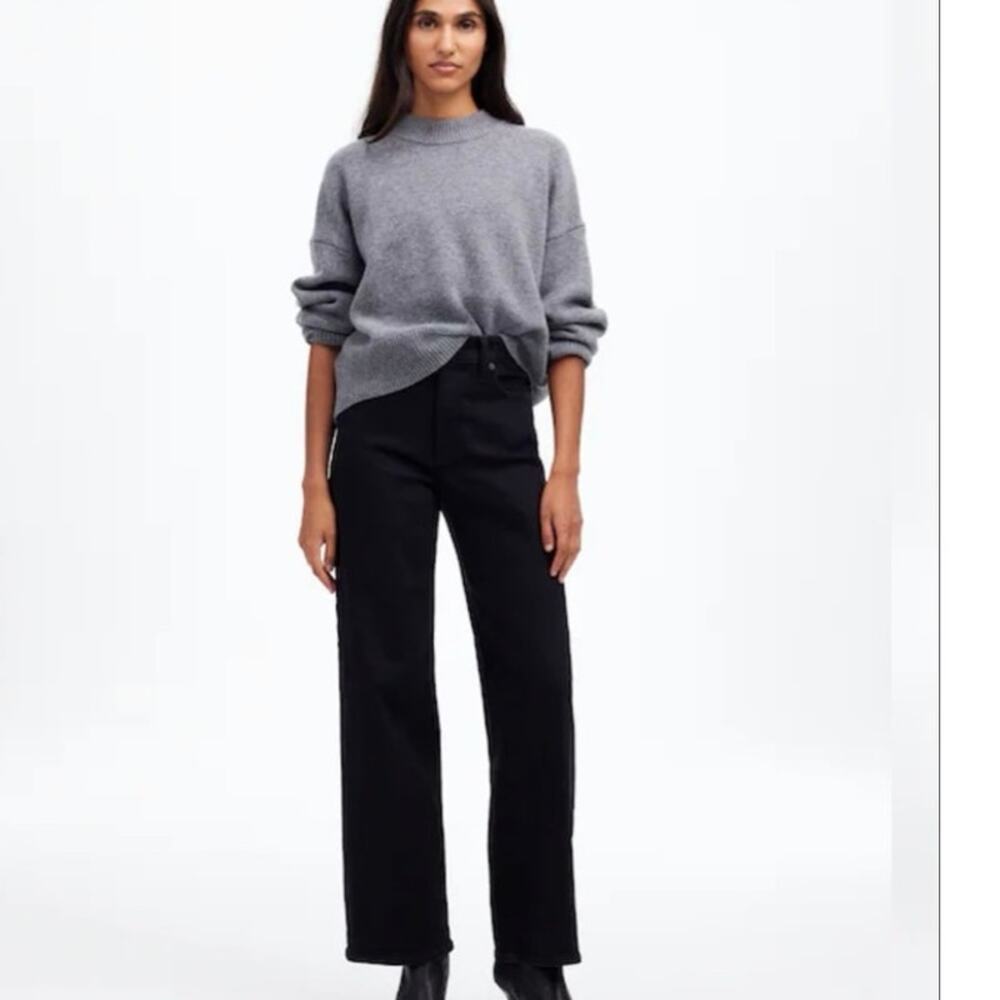 Madewell The Tall Perfect Vintage Wide-Leg in Black Rinse Size 29 Tall